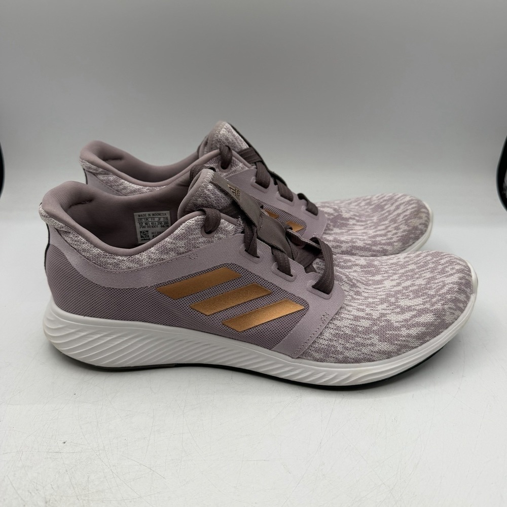 Adidas Edge Lux 3 Clima Running Shoes Womens Sz 12 Purple Gold Sneakers EF8586